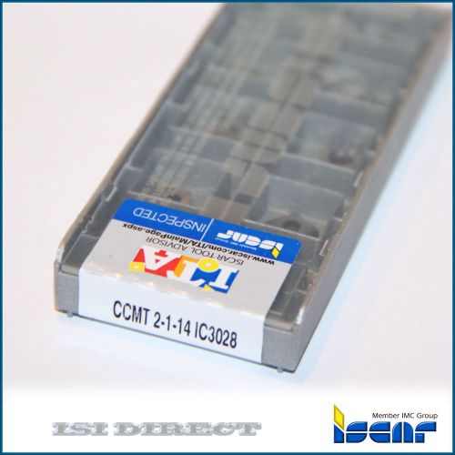 CCMT 2-1-14 IC3028 ISCAR *** 10 INSERTS *** FACTORY PACK ***