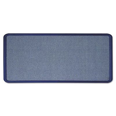 Contour Fabric Bulletin Board, 36 x 24, Light Blue, Plastic Navy Blue Frame