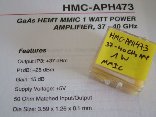 MMIC RF die HITTITE Amplifier 37 - 40GHz 1 WATT HMC-APH473 /3 MMIC Lot of 3