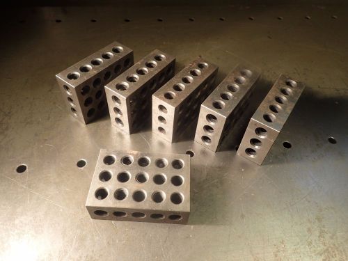 3 Sets (6 pieces) of 1-2-3 Blocks Machinist Set Up Parallels 23-Hole