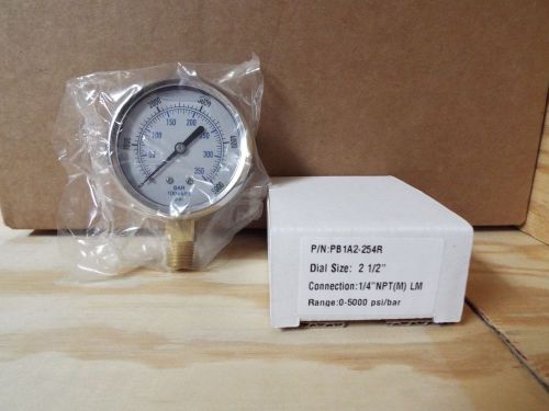2.5 inch 0-5000 psi/bar pressure gauge for sale
