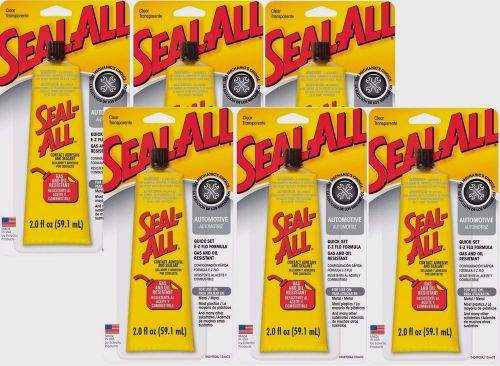 6 seal-all 2oz contact automotive garage adhesive sealant clear high strength! for sale