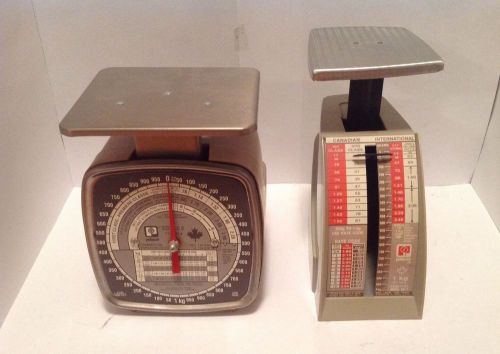 Set of Vintage Pelouze postal scales - Models HC-1 (1979) and LC2 (1989)