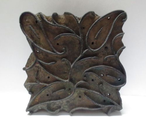 WOODEN HAND CARVED TEXTILE TJAP PRINTER FABRIC BLOCK STAMP VINTAGE DESIGN 04