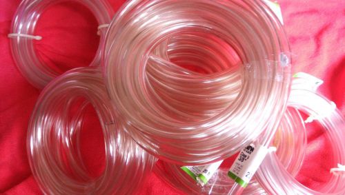 Bundle of 7 rolls Watt&#039;s clear vinyl VB tubing 3/8&#034; x 1/4&#034; - 20ft &amp; 10ft