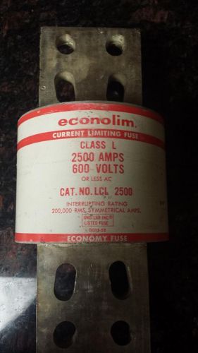 Econolim Current Limiting Fuse 2500 Amp 600 Volt Cat. No. LCL-2500 RMS 200,000