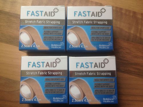 4 boxes of Fast Aid Adhesive STRETCH FABRIC DRESSING 2.5CM X 4.5M