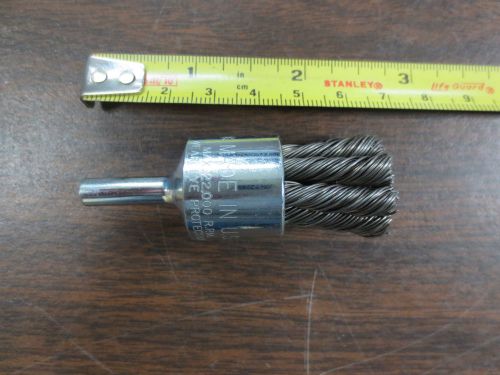 Anderson 10921 3/4&#034; Knot End Brush Swaged Cup, .014, 1/4&#034; Stem