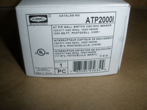 Hubbell ATP2000I Ivory vacancy occupancy sensor wall switch 120/277 VAC  NEW