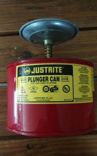 Justrite 10208 plunger can, 1/2 gal., galvanized steel.  new old stock for sale