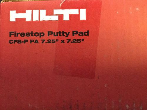 NEW IN BOX  Hilti CFS-P PA  Firestop Putty Pads 7.25&#034;X7.25&#034; 20 New Pads