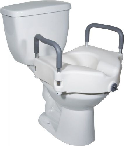 Rtl12027ra-drive safety raised toilet seat 2-in-1 removable arms-free shipping for sale