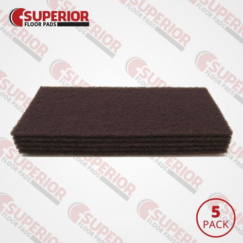 Extra Heavy Duty Maroon Stripping 4&#034; x 10&#034; Utility Pads (5 Pack)