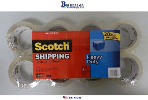 24 Rolls Scotch 3M Heavy Duty Clear Packaging Shipping Tape 54.6yd.ea Roll