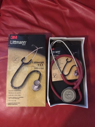 3M Littmann Lightweight II SE Stethoscope 28 inch ~ Burgundy 2451