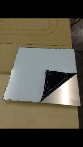5052 Aluminum sheet plate, cut square 8&#034; x 8&#034; ,x 1/8&#034; (.125) Thick w/ PVC film
