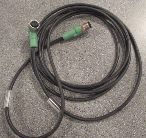 Phoenix Contact E221474 300V Cable 3 Meter W/ 4Pin Male 90 Deg. Female Connector