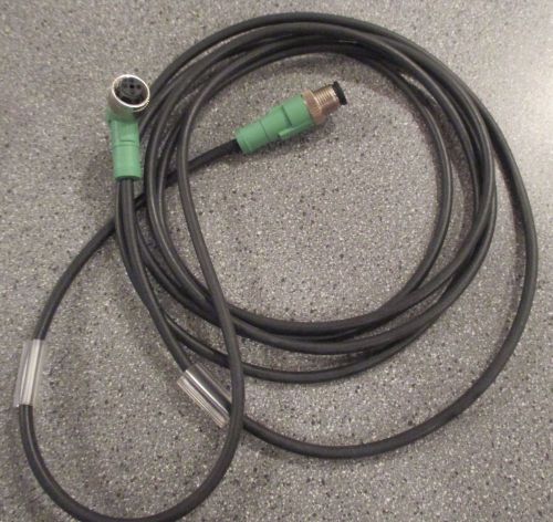 Phoenix Contact E221474 300V Cable 3 Meter W/ 4Pin Male 90 Deg. Female Connector