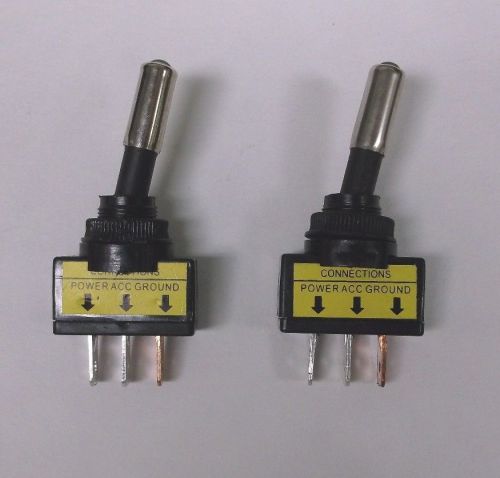 2 BBT Brand Lighted Blue LED Heavy Duty 12 volt On/Off 20 amp Toggle Switches