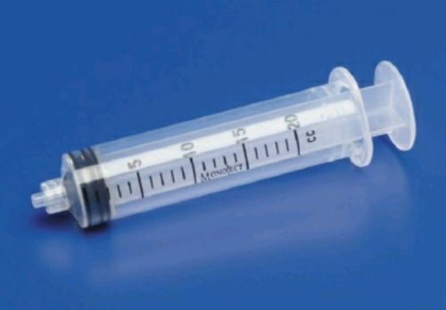 Brand new covidien monoject 20ml reg leur slip tip disposable syringes box of 50 for sale