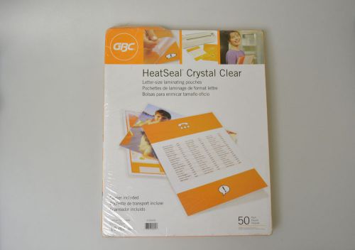GBC HeatSeal Crystal Clear Letter Laminating Pouch Laminates (10 Mil) 9&#034; x 11.5&#034;