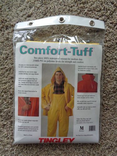 Nip tingley comfort-tuff two piece waterproof rainsuit size med (40-42) for sale