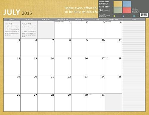 TF Publishing 2016 Bible Verse Academic July-June Desk Blotter Calendar