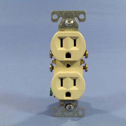Cooper ivory duplex outlet receptacle auto-grounding nema 5-15r 15a bulk 270-9v for sale