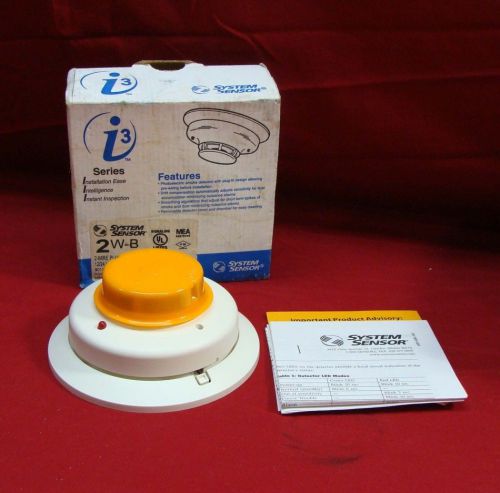 New system sensor 2 w-b 2 wire plug in photoelectric smoke detector base 12/24 for sale