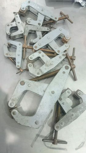 8 used kant-twist clamps.  2&#034; - 3&#034; -6&#034;  very nice.  machinist clamps.  welding. for sale