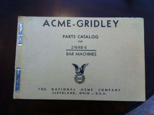 Acme-gridley 2 5/8 rb-6  parts and assembly layout  manual for sale