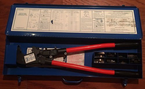 Thomas &amp; Betts TBM6S Shure-Stake Compression Tool with 14 Dies and Case NICE !