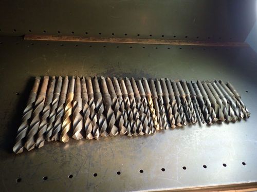 34 Pc Lot Morse Taper #2 Drill Bits - Complete Index 7/16 to 13/16 +9 More Sizes