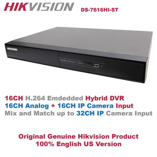 HIKVISION USA - 16CH Hybrid DVR/DS-7616HI-ST/Support 16 Analog &amp; up to 32CH IP