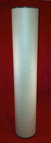 Heavy Duty Cardboard Tube 18&#034;x3&#034; 3/8&#034; Thick -Black Caps With 1&#034; Hole -