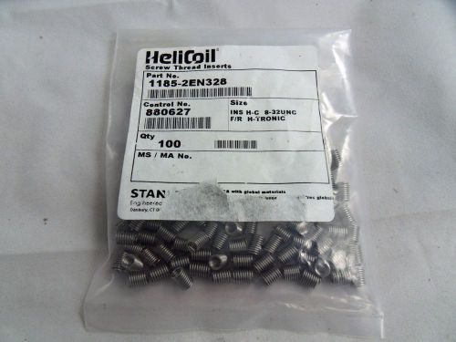100 New HELICOIL 1185-2EN328 8-32UNC x 0.328  Inserts Free US  Shipping