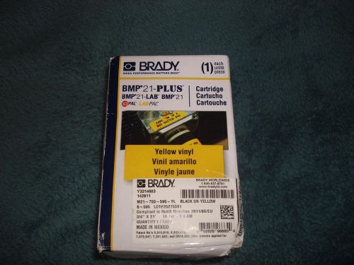 Brady m21-750-595-yl label cartridge,black/yellow,3/4 in. w for sale