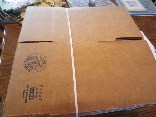 24 cardboard packing shipping boxes corrugated box carton NEW 7x7x7&#034;