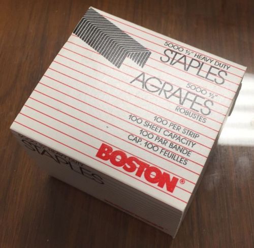 Boston Brand 1/2&#034; Heavy Duty Staples. 1 box of 5000 pcs. BRAND NEW. GD CONDITION