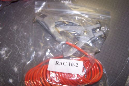 NEW RAC10-2 COILED GROUNDING WIRE WITH TWIN  CLAMP 10&#039; LONG RAC 10-2