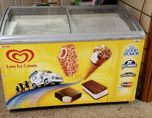 Good Humor COMMERCIAL 48&#034; GLASS SLIDING TOP  ICE CREAM FREEZER CHEST