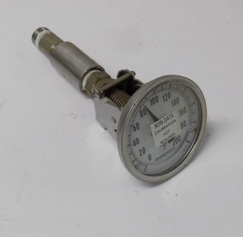 Ashcroft 10p1-b 0-200 f temperature gauge meter for sale