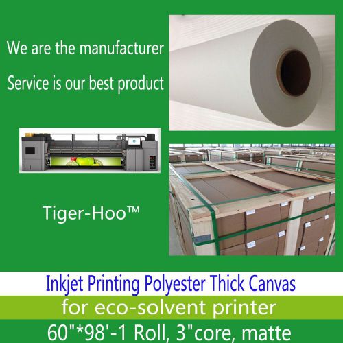Eco-solvent Inkjet Printing Polyester Canvas - 60&#034; x 98&#039; - 1 Roll - Matte - 3&#034;