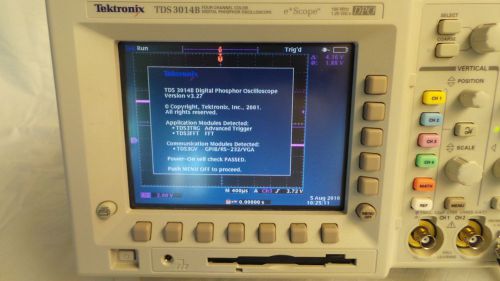 Tektronix TDS3014B Oscilloscope - with TDS3TRG, TDS3FFT, 100 MHZ, 4 CHANNELS