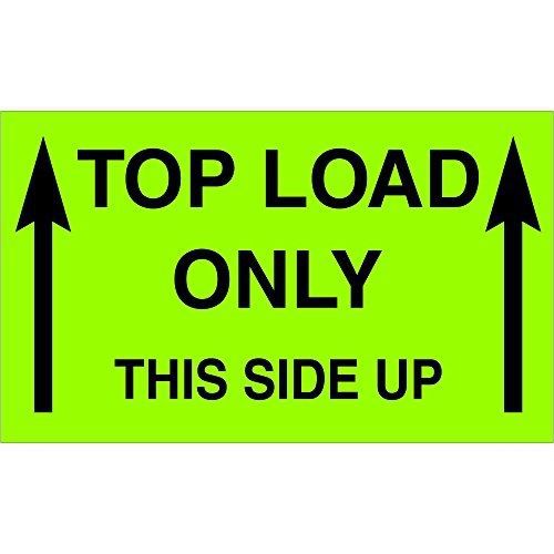 Box usa bdl2701 tape logic labels, &#034;top load only - this side up&#034;, fluorescent for sale