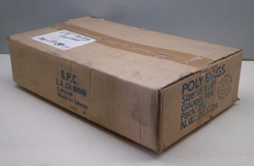 Lot of (250) 18&#034; x 20&#034; Polyethylene Poly Bags 4-Mil .004 Guage