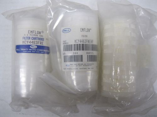 Lot of 3 pall mcy4463 pleated nylon filter cartridge 0.2 micron, 5&#034; long (k4) for sale
