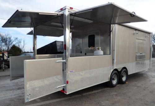 Concession trailer 8.5&#039; x 26&#039; arizona beige catering event trailer with applican for sale