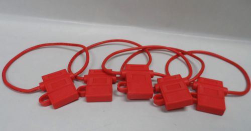 Lot of five 14awg guage waterproof fuse holder wire cable auto for sale