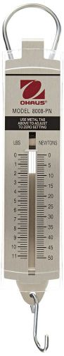 Ohaus 8008-PN Pull Type Spring Scale 11.25lb/50n Capacity 0.25lb/1n Readability